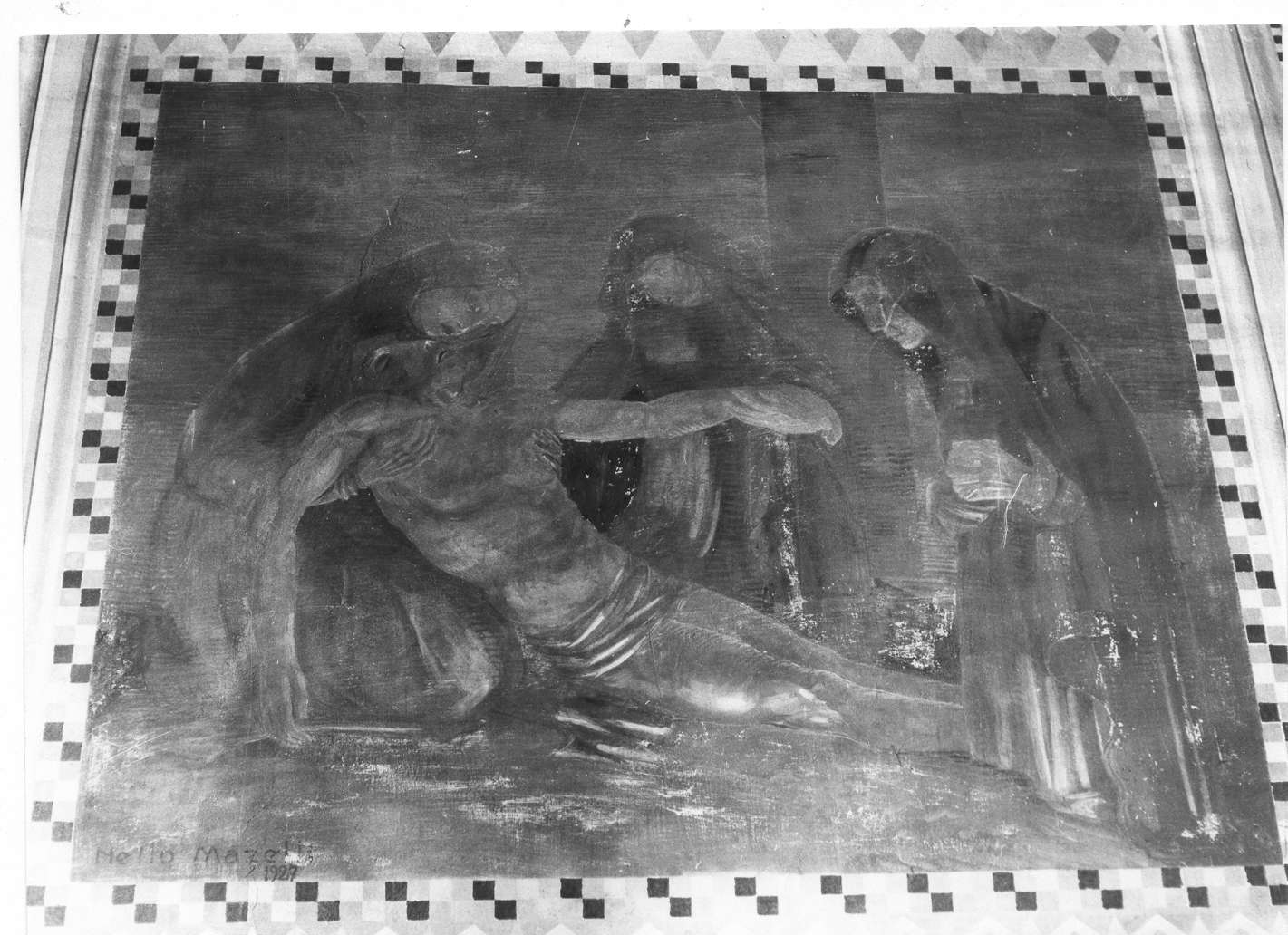 deposizione di Cristo dalla croce (dipinto) di Mazelli Nello (sec. XX)