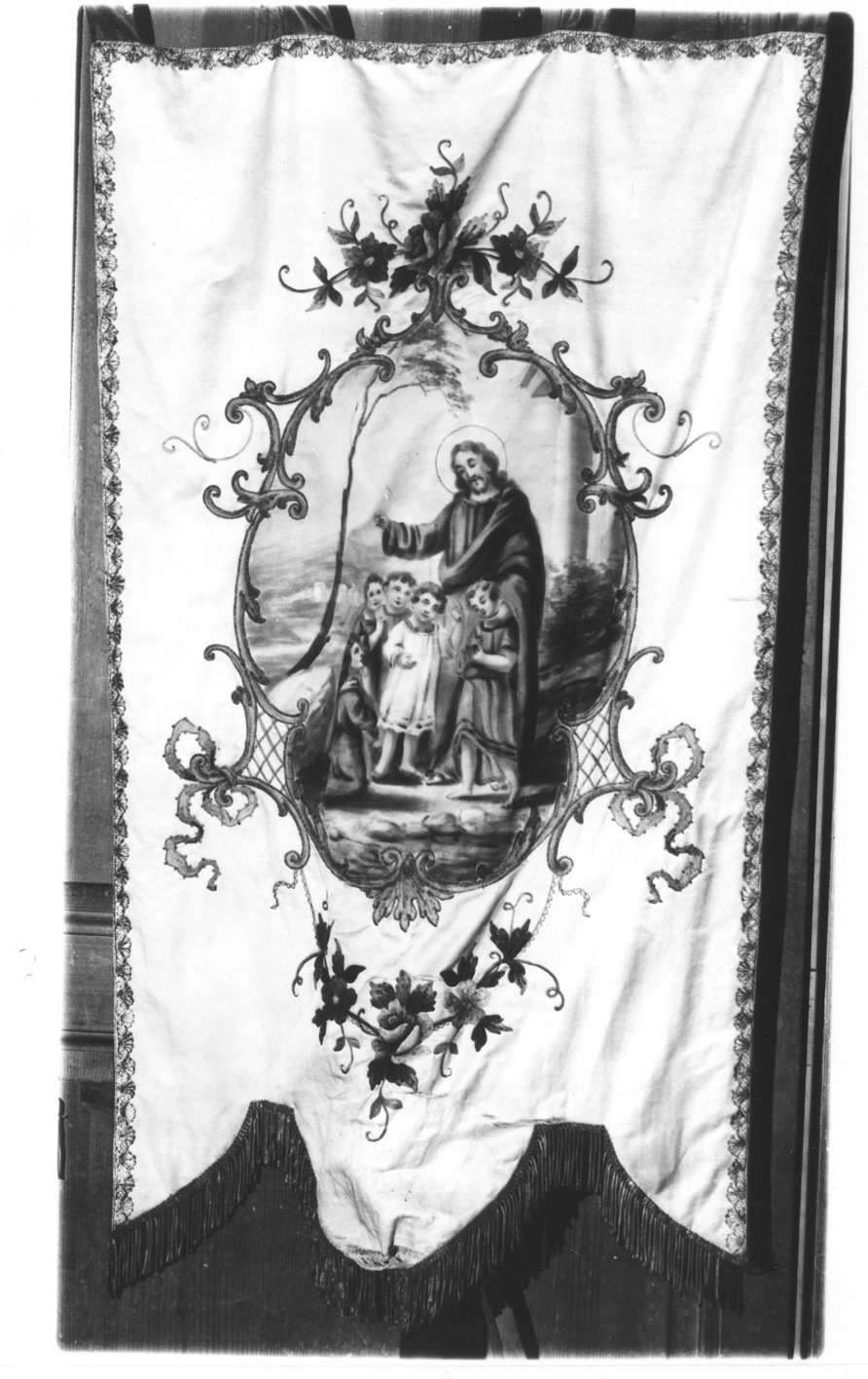 Gesù che parla ai Luigini (stendardo processionale) - manifattura reggiana (sec. XX)