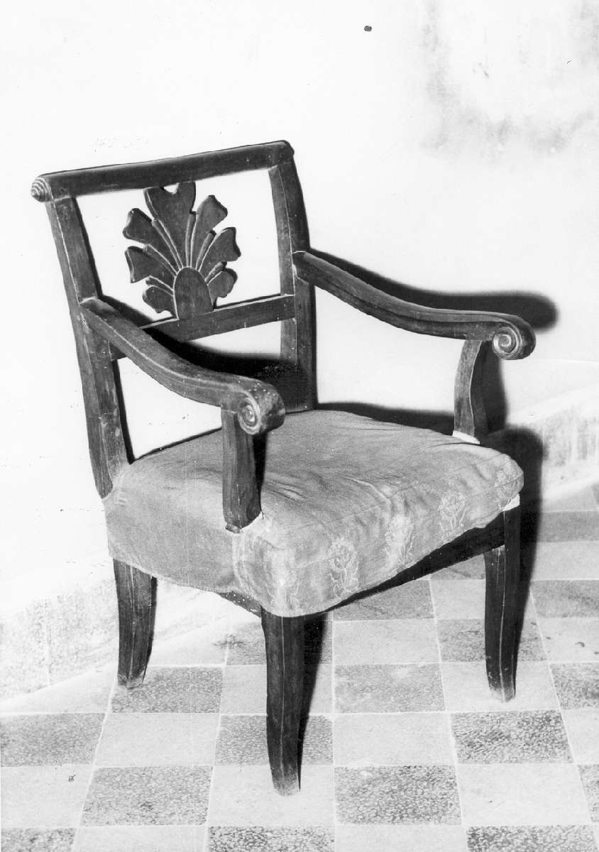 sedia - a braccioli - manifattura reggiana (metà sec. XIX)