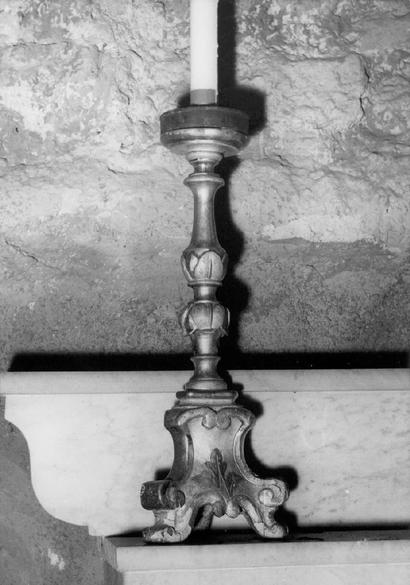 candeliere d'altare, serie - manifattura reggiana (secc. XVIII/ XIX)