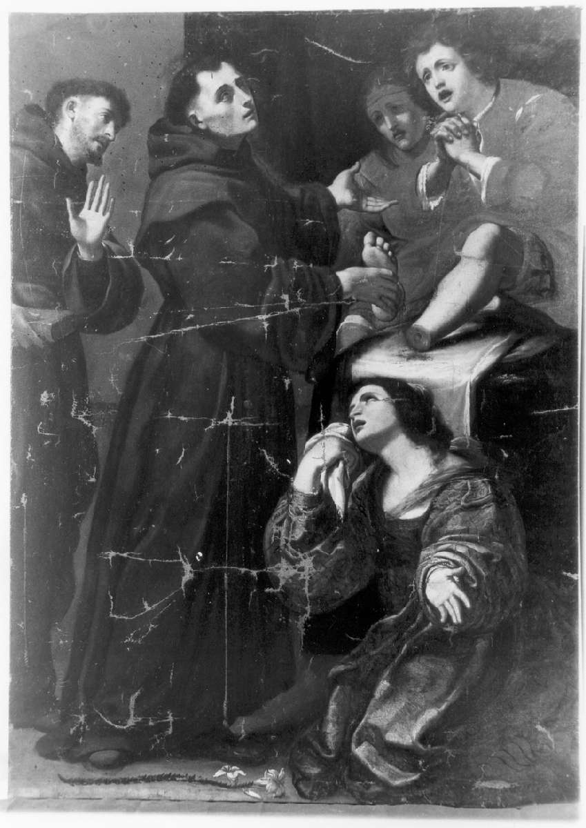 Sant'Antonio da Padova e la guarigione di un figlio furioso (dipinto) di Desani Pietro (sec. XVII)