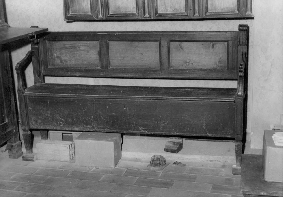 cassapanca - manifattura reggiana (fine sec. XVIII)