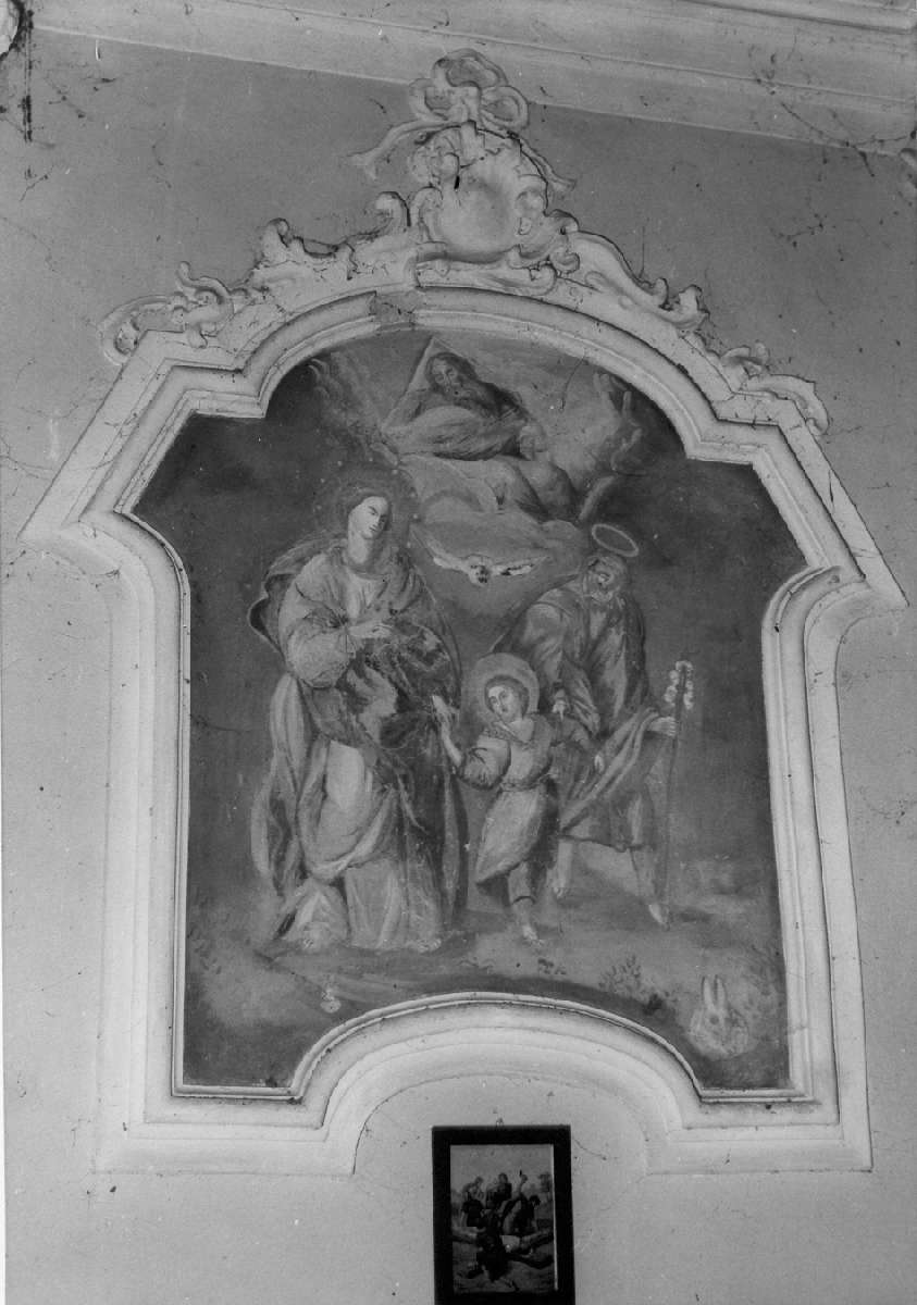 Sacra Famiglia (dipinto, elemento d'insieme) - ambito reggiano (prima metà sec. XVIII)