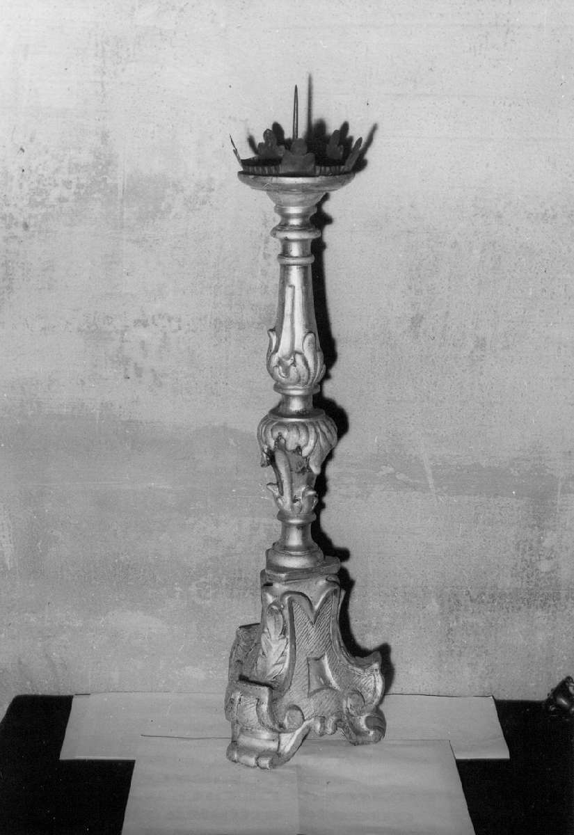 candeliere d'altare, serie - manifattura reggiana (sec. XIX)