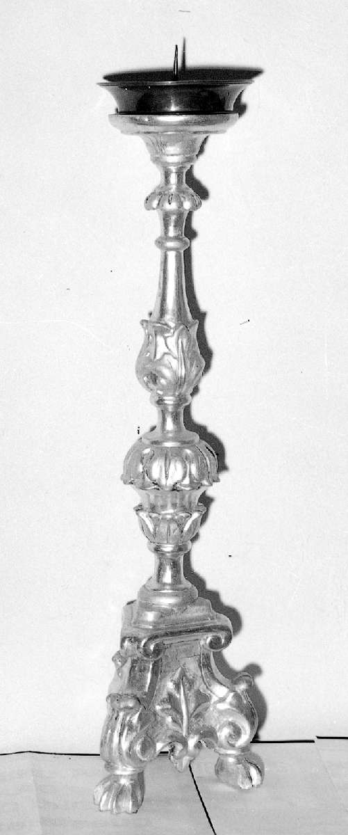 candeliere d'altare, serie - manifattura reggiana (sec. XIX)