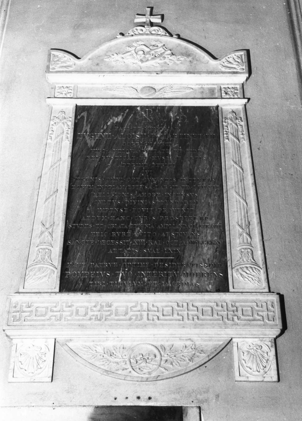 lapide commemorativa - manifattura reggiana (sec. XIX)