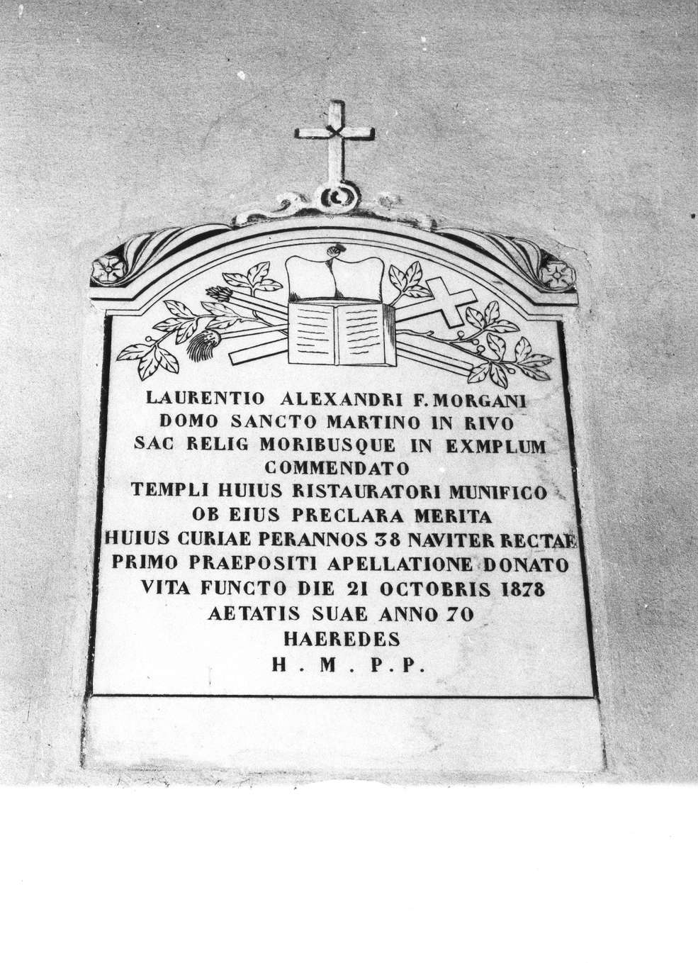 lapide commemorativa - manifattura reggiana (sec. XIX)