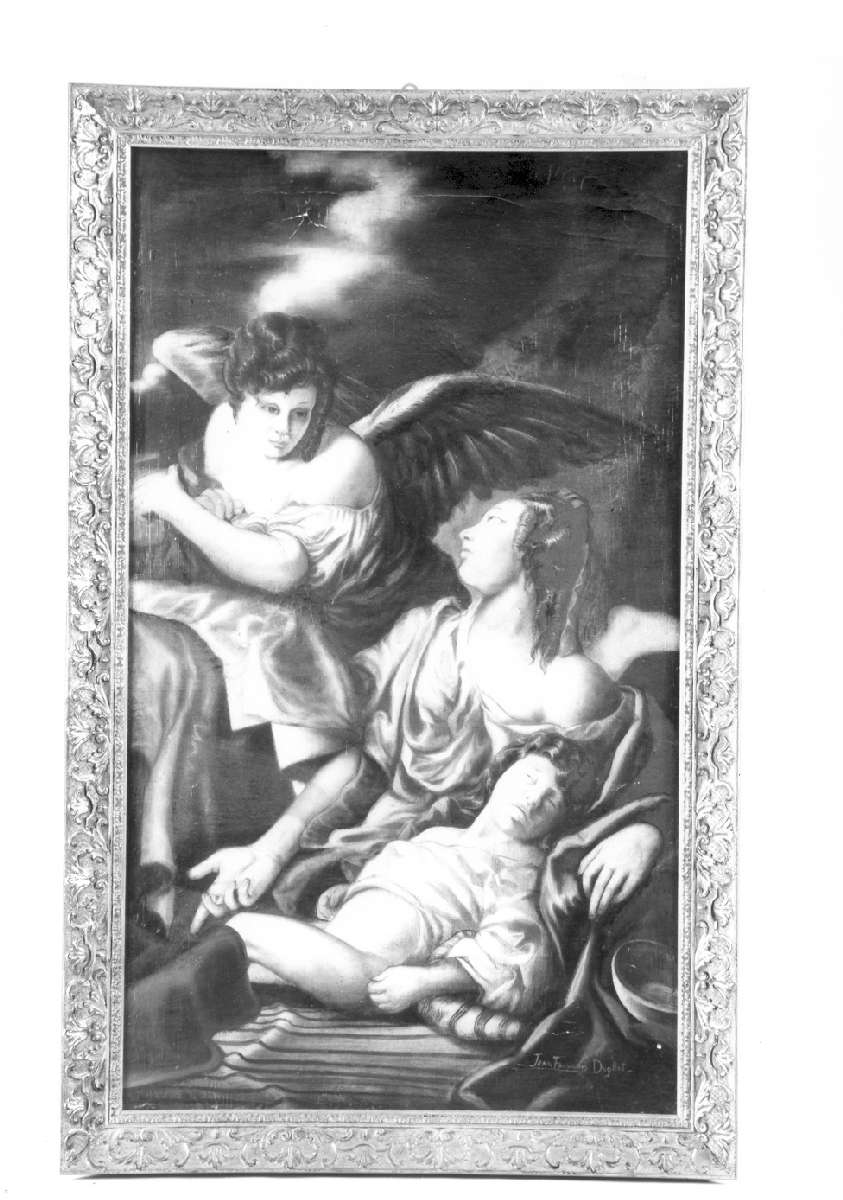 Madonna con Bambino e angelo (dipinto) - ambito francese (sec. XIX)