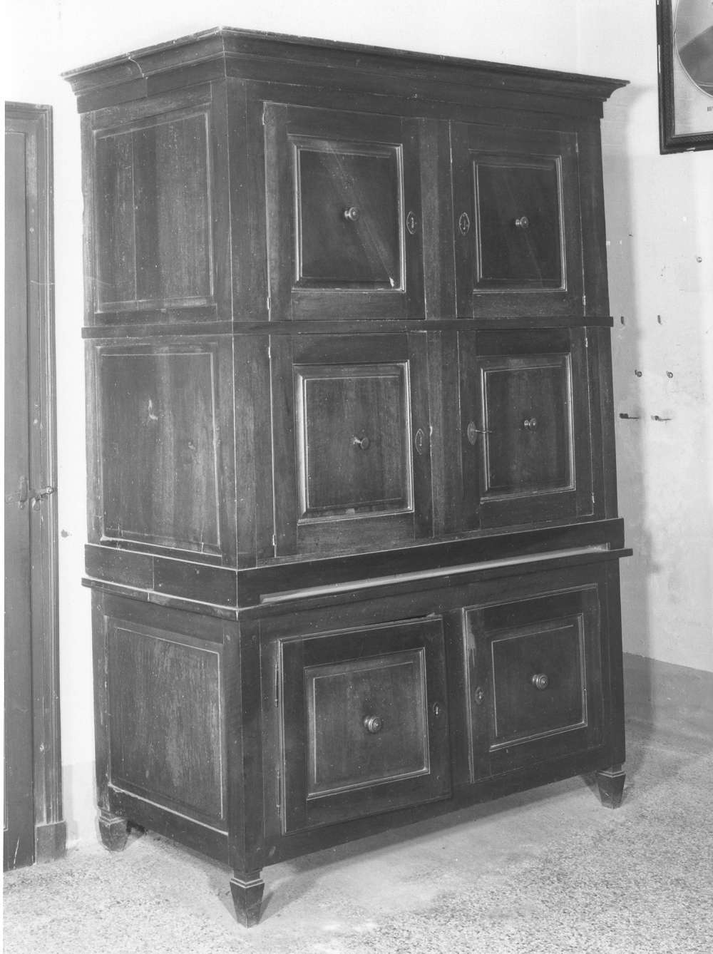 armadio da sacrestia - manifattura emiliano-lombarda (metà sec. XIX)