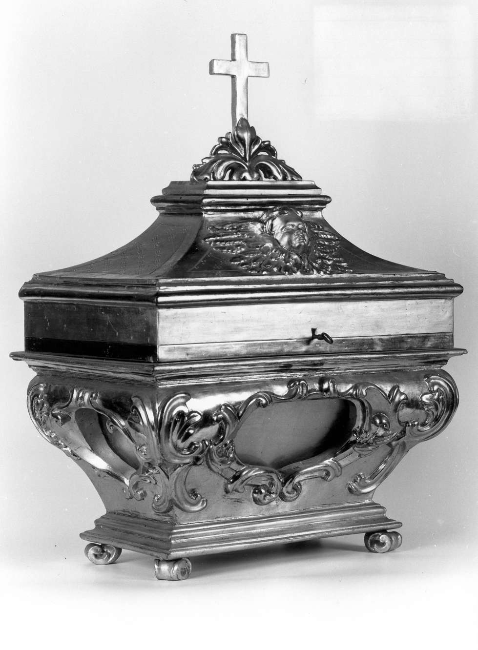 reliquiario a teca - a urna - manifattura emiliano-lombarda (seconda metà sec. XIX)