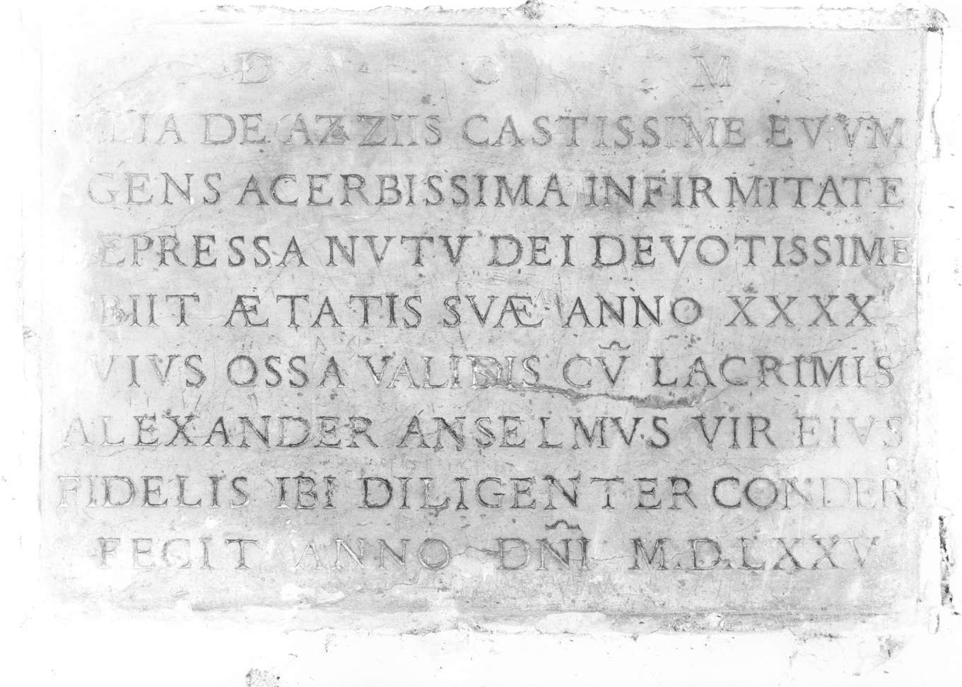 lapide tombale - ambito emiliano-lombardo (sec. XVI)