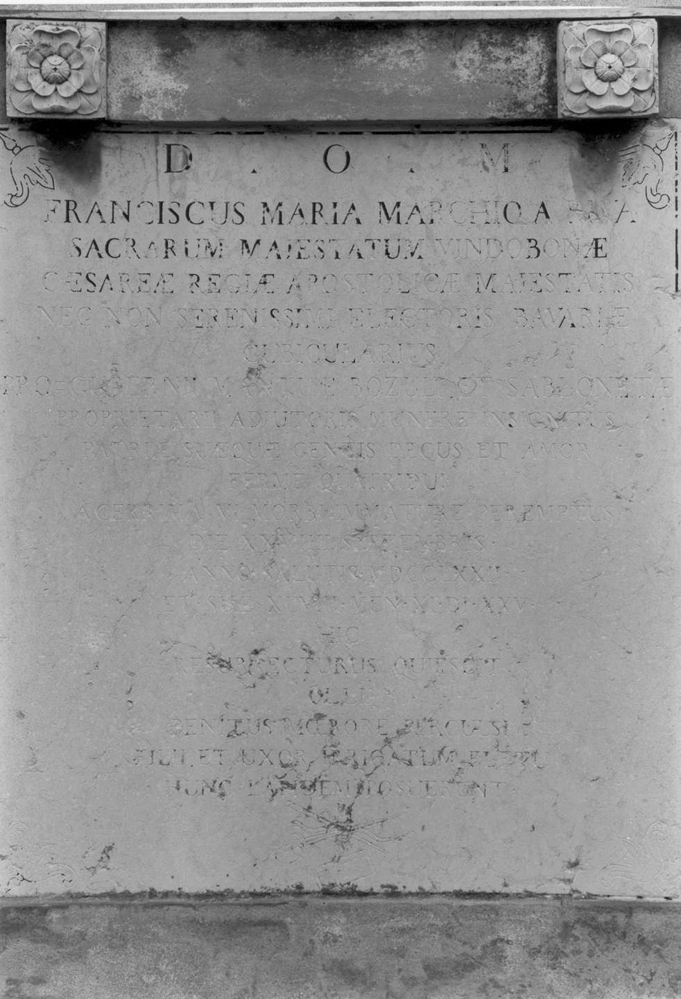 lapide tombale - manifattura emiliano-lombarda (sec. XVIII)