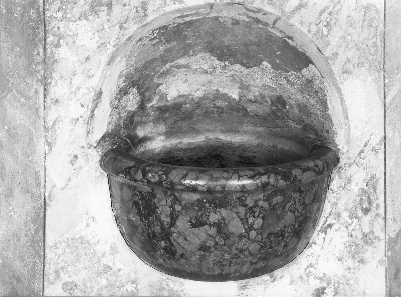 acquasantiera da parete - manifattura emiliano-lombarda (sec. XIX)