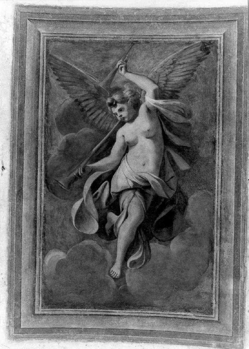 allegoria della Fama (dipinto) di Rosa Sisto detto Badalocchio (attribuito) (sec. XVII)
