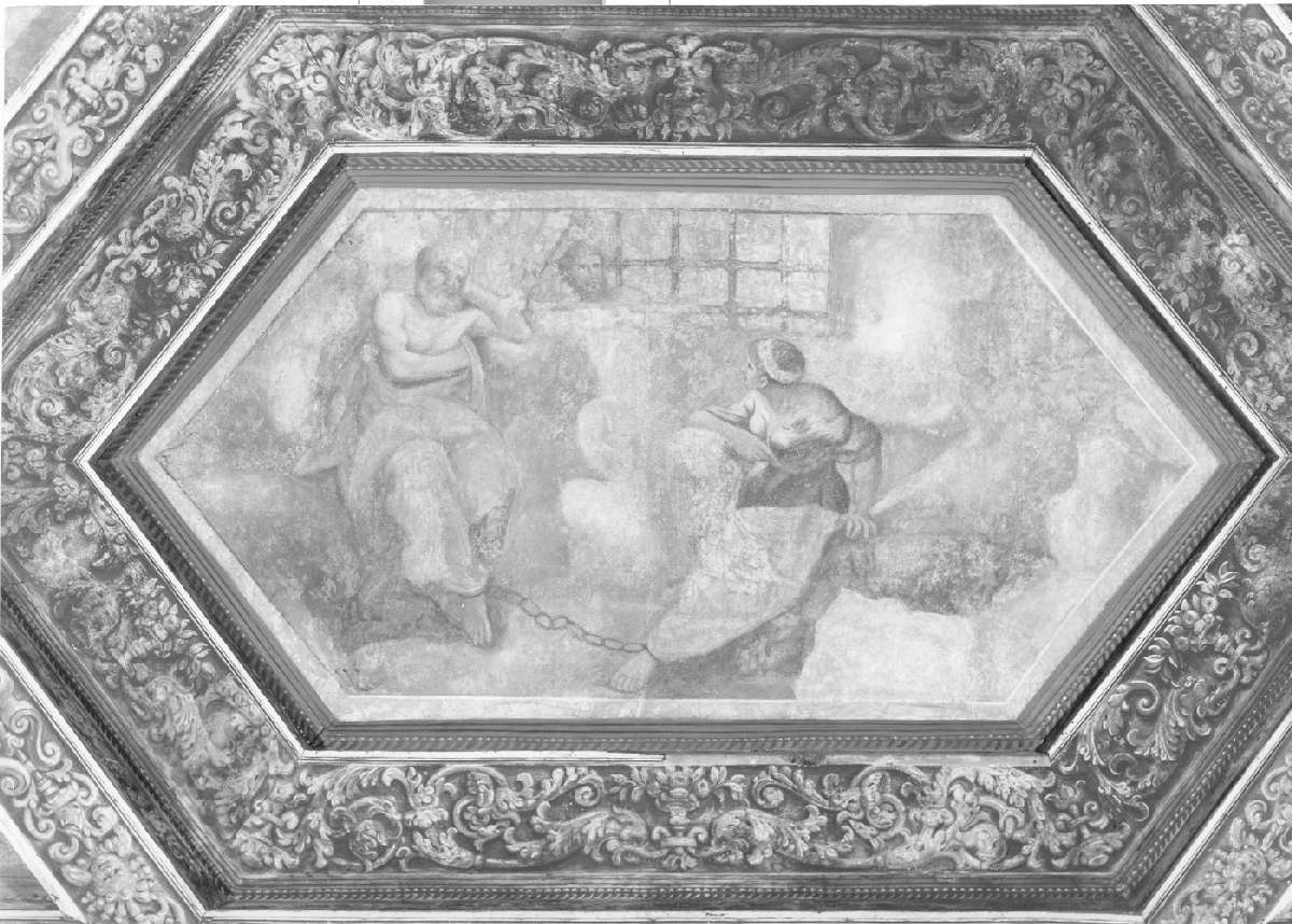 scena mitologica (dipinto, elemento d'insieme) - ambito emiliano (sec. XVII)
