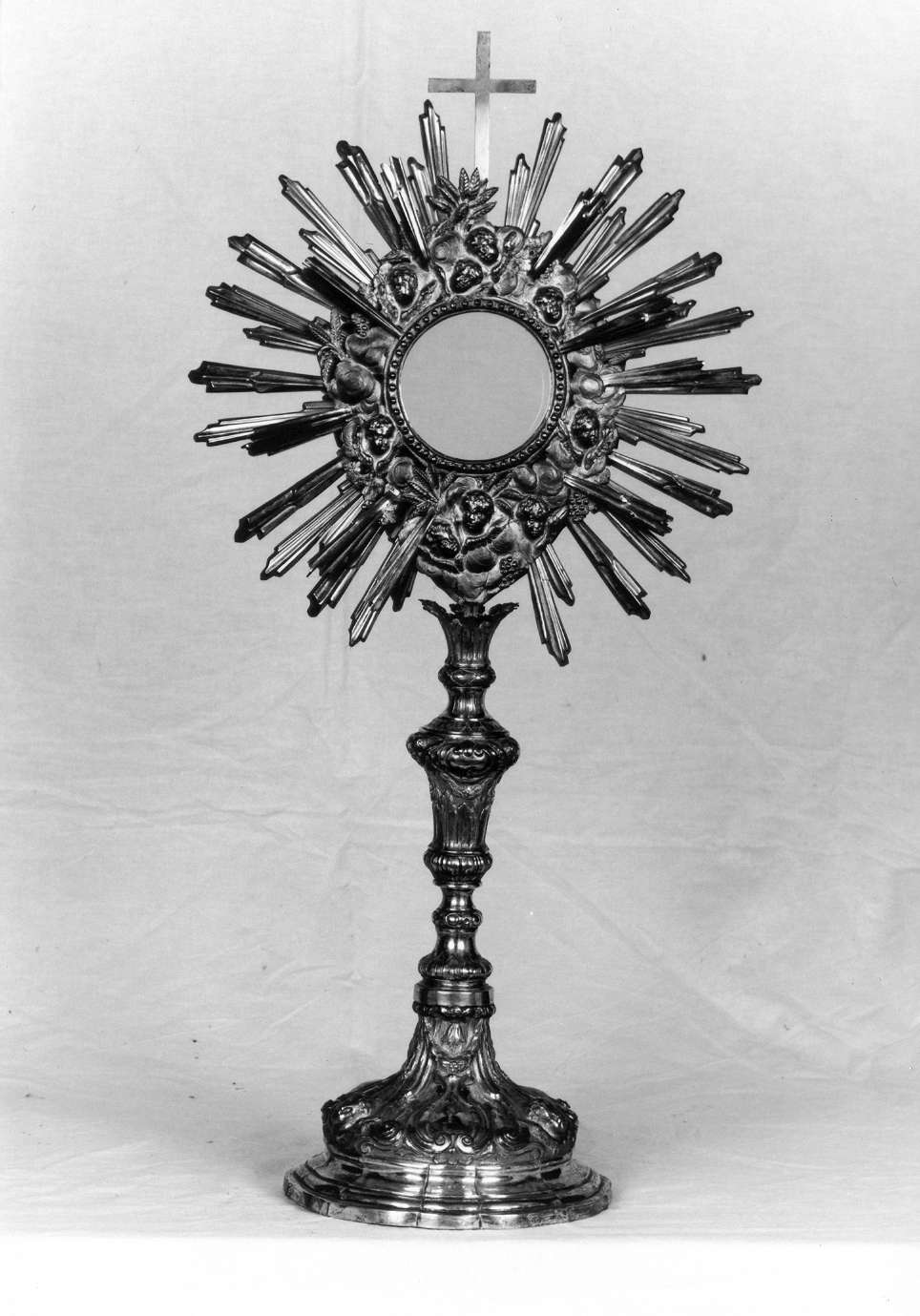 ostensorio - a raggiera - manifattura emiliana (fine/inizio secc. XVIII/ XIX)