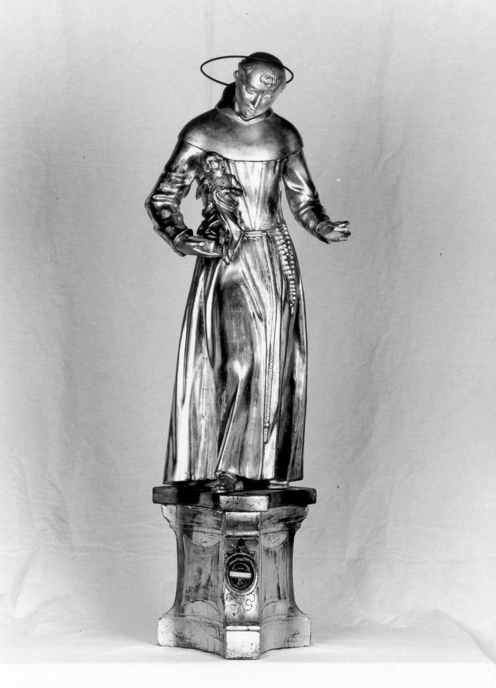 Sant'Antonio da Padova (reliquiario - a statua, elemento d'insieme) - manifattura emiliana (sec. XIX)