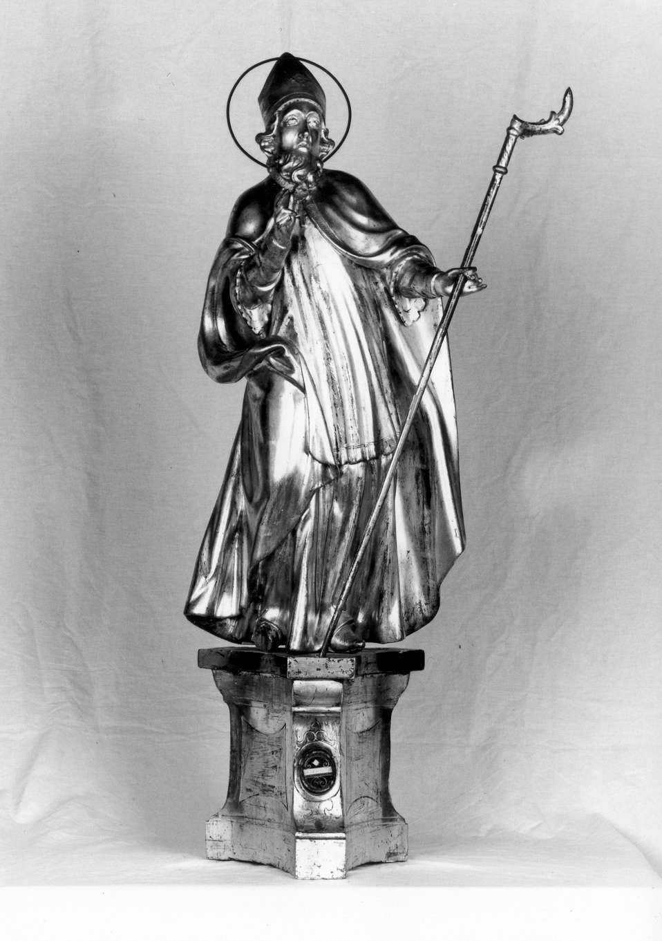 Sant'Agostino (reliquiario - a statua, elemento d'insieme) - manifattura emiliana (sec. XIX)