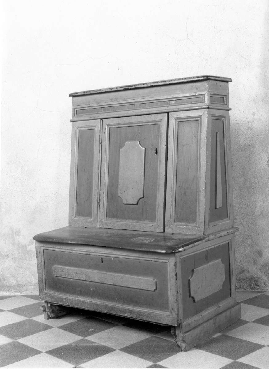 inginocchiatoio - manifattura modenese (fine/inizio secc. XVII/ XVIII)