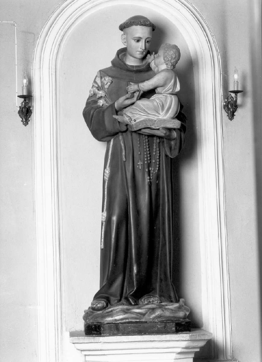 Sant'Antonio da Padova e Gesù Bambino (statua processionale) - produzione emiliana (primo quarto sec. XX)