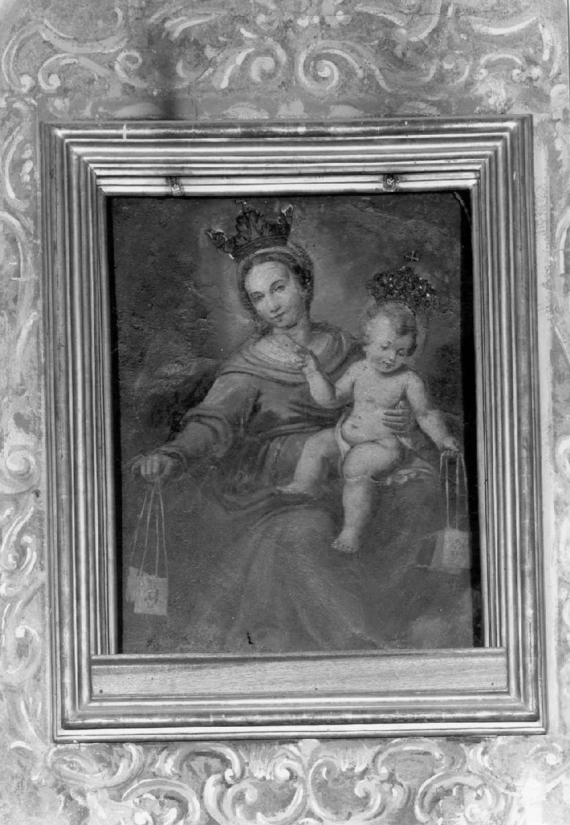 Madonna del Carmelo (dipinto, frammento) - ambito emiliano (seconda metà sec. XVII)
