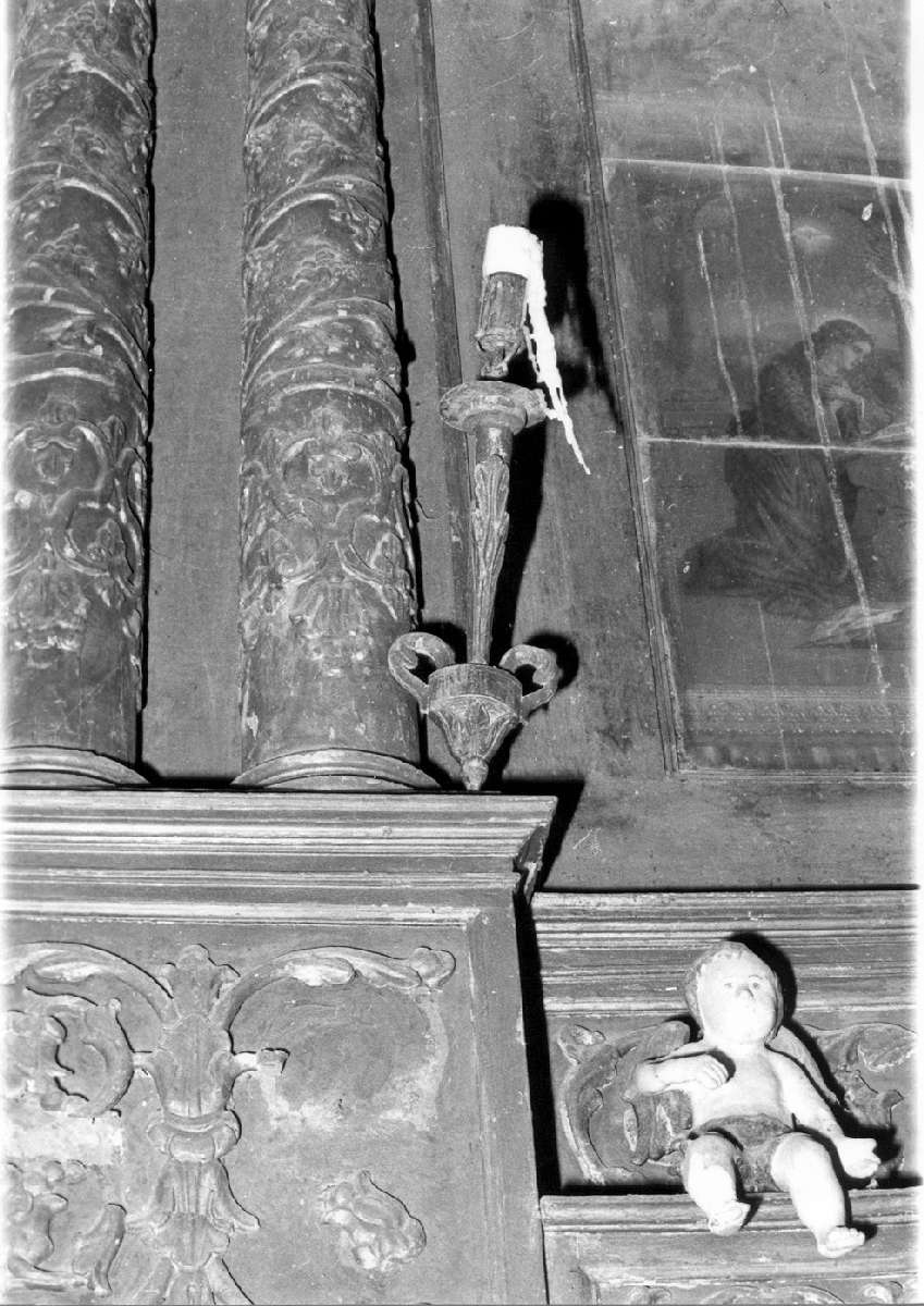 candeliere da parete di chiesa, serie - manifattura emiliana (ultimo quarto sec. XVIII)