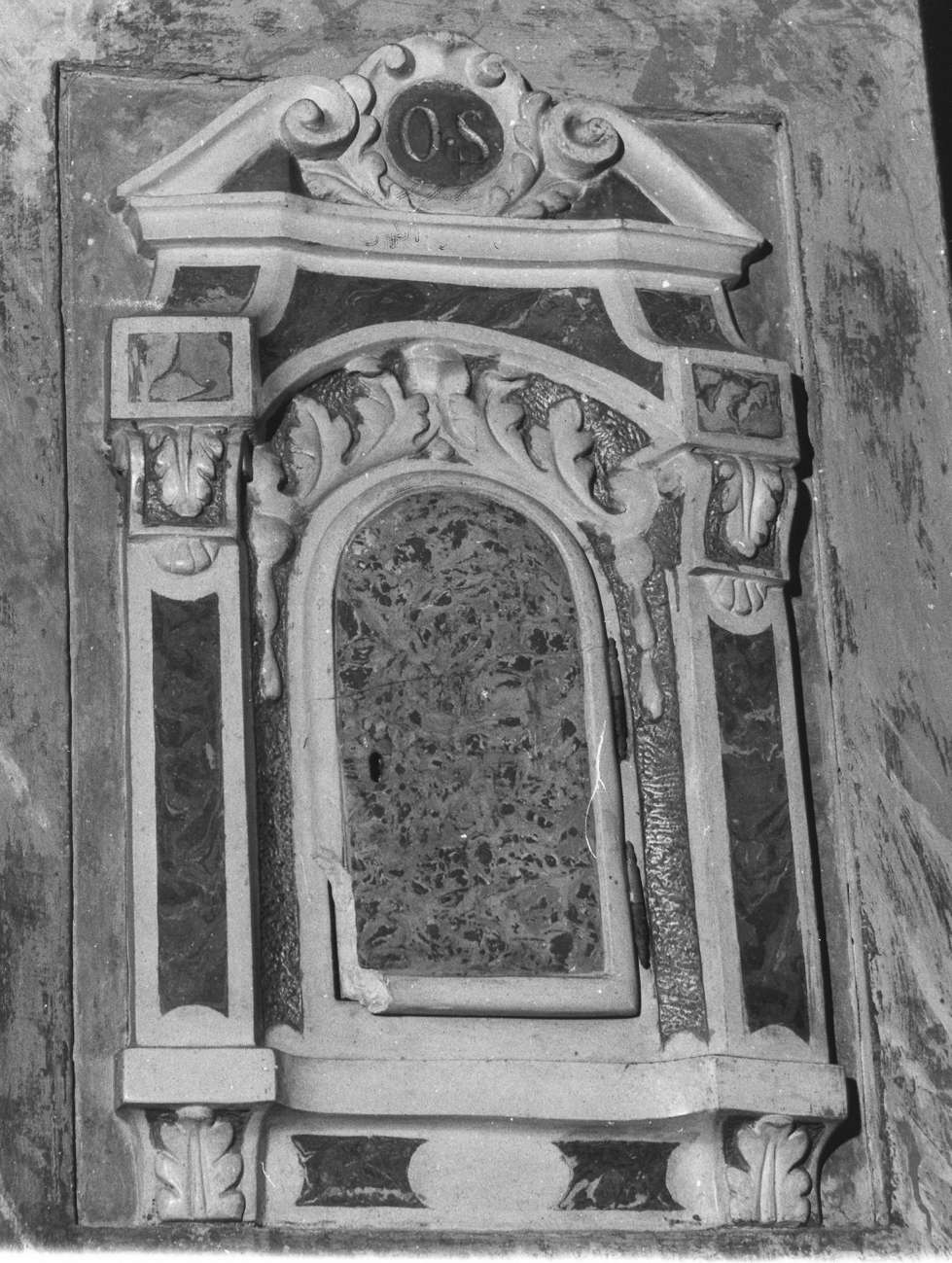 tabernacolo murale - manifattura emiliana (metà sec. XIX)