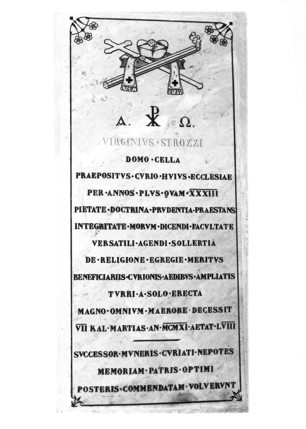 lapide commemorativa - manifattura reggiana (sec. XX)