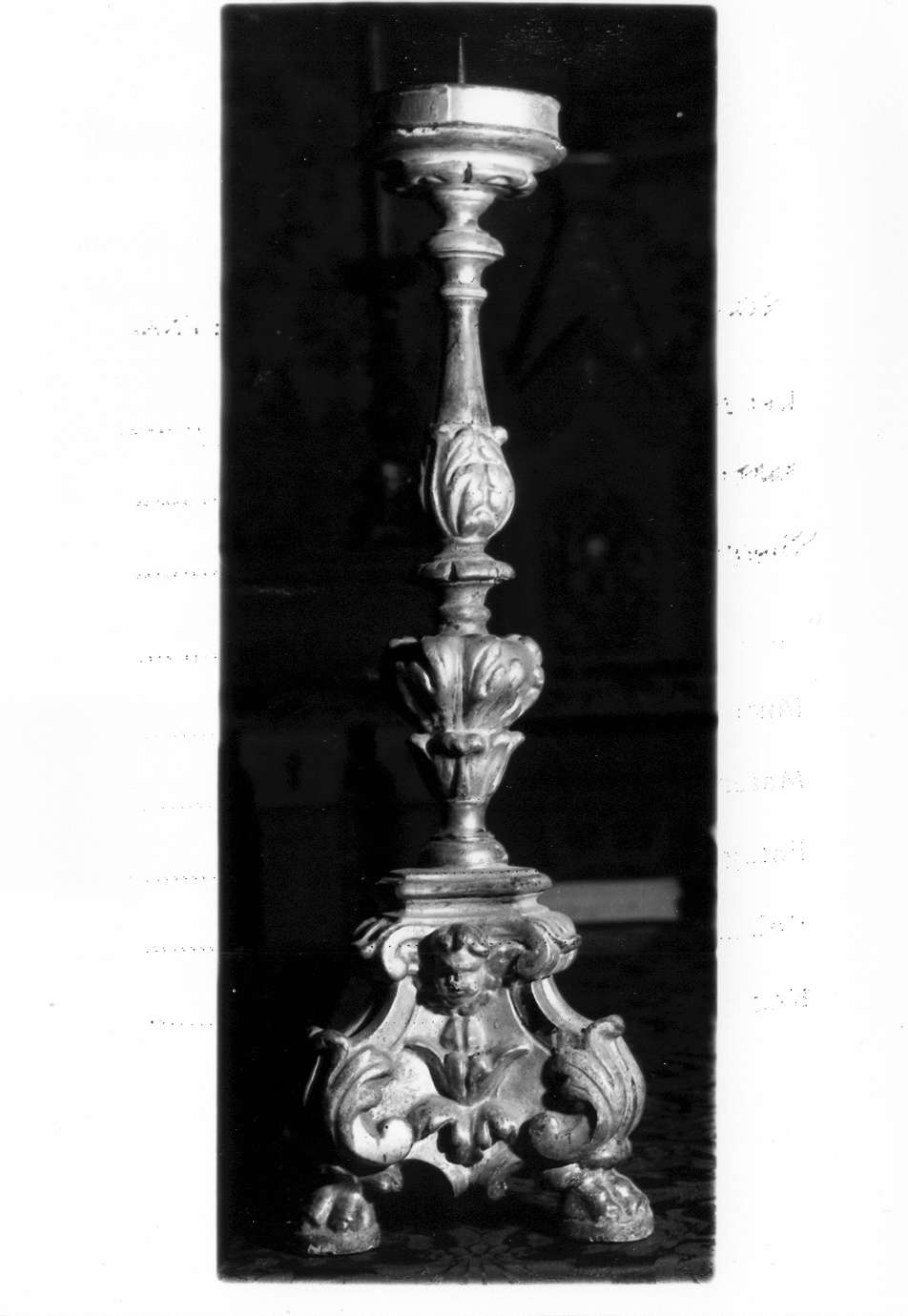 candeliere d'altare, serie - manifattura emiliana (fine/inizio secc. XVII/ XVIII)