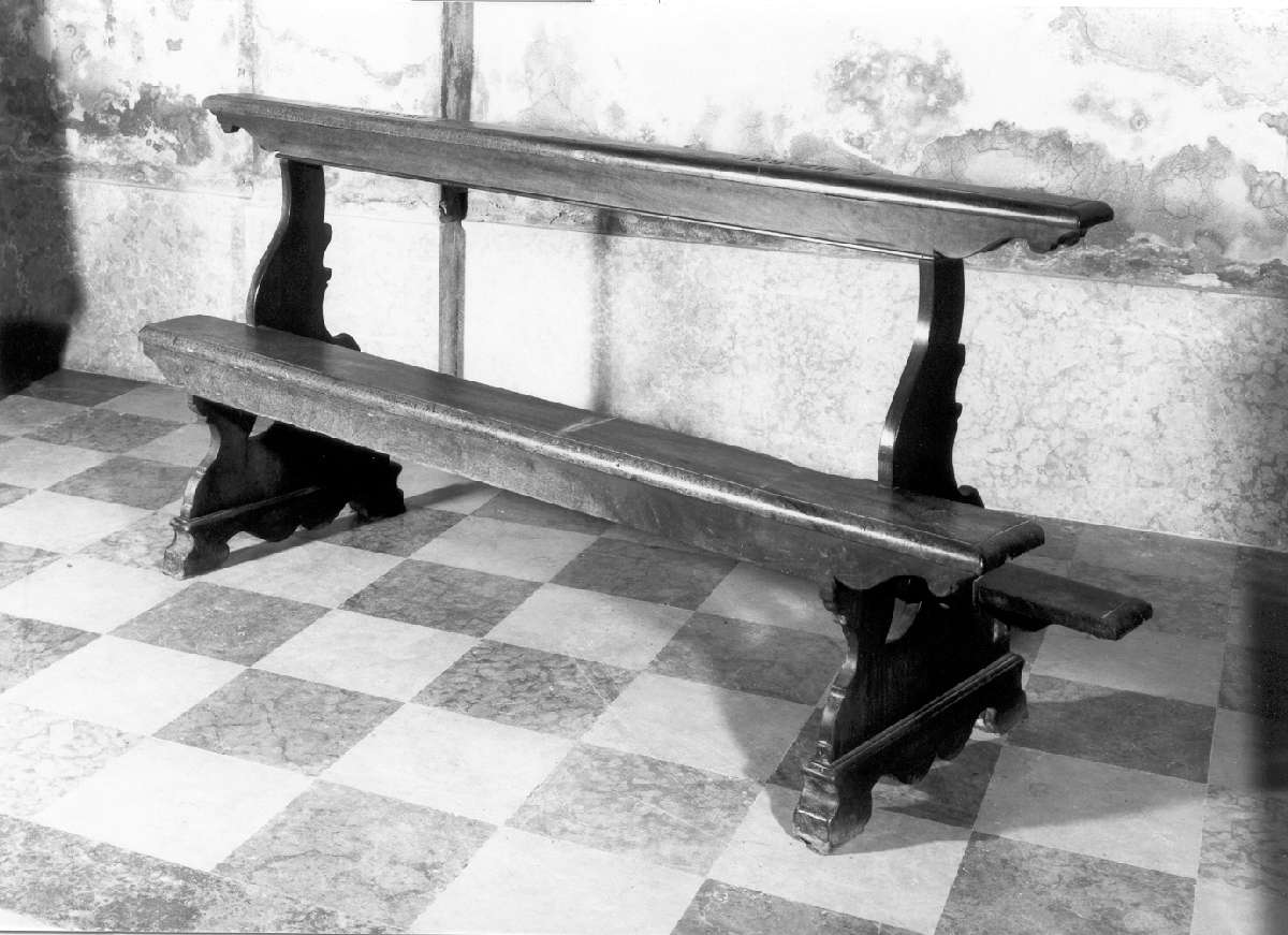 banco da chiesa, serie - manifattura reggiana (seconda metà sec. XIX)