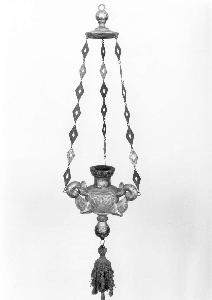 lampada pensile - manifattura reggiana (sec. XIX)