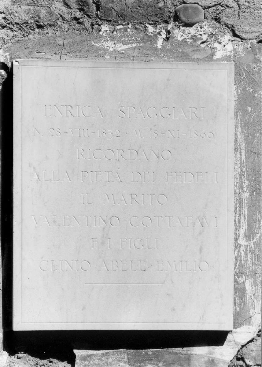 lapide commemorativa - manifattura reggiana (sec. XIX)