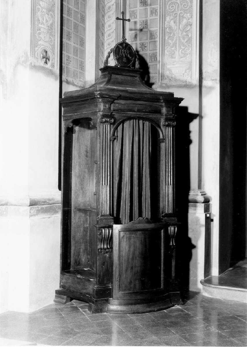 confessionale, serie - manifattura reggiana (seconda metà sec. XIX)