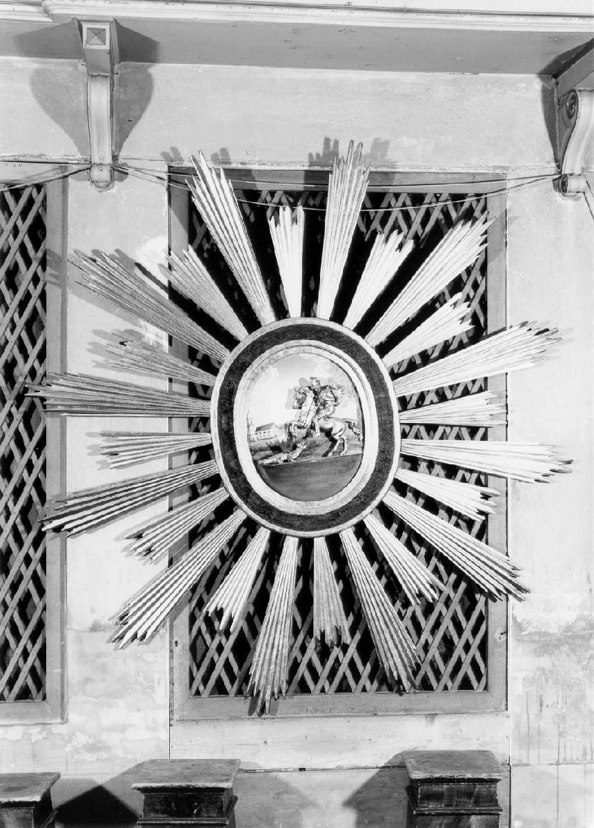 San Giorgio e il drago (targa devozionale) di Beneventi Domenico (sec. XIX)