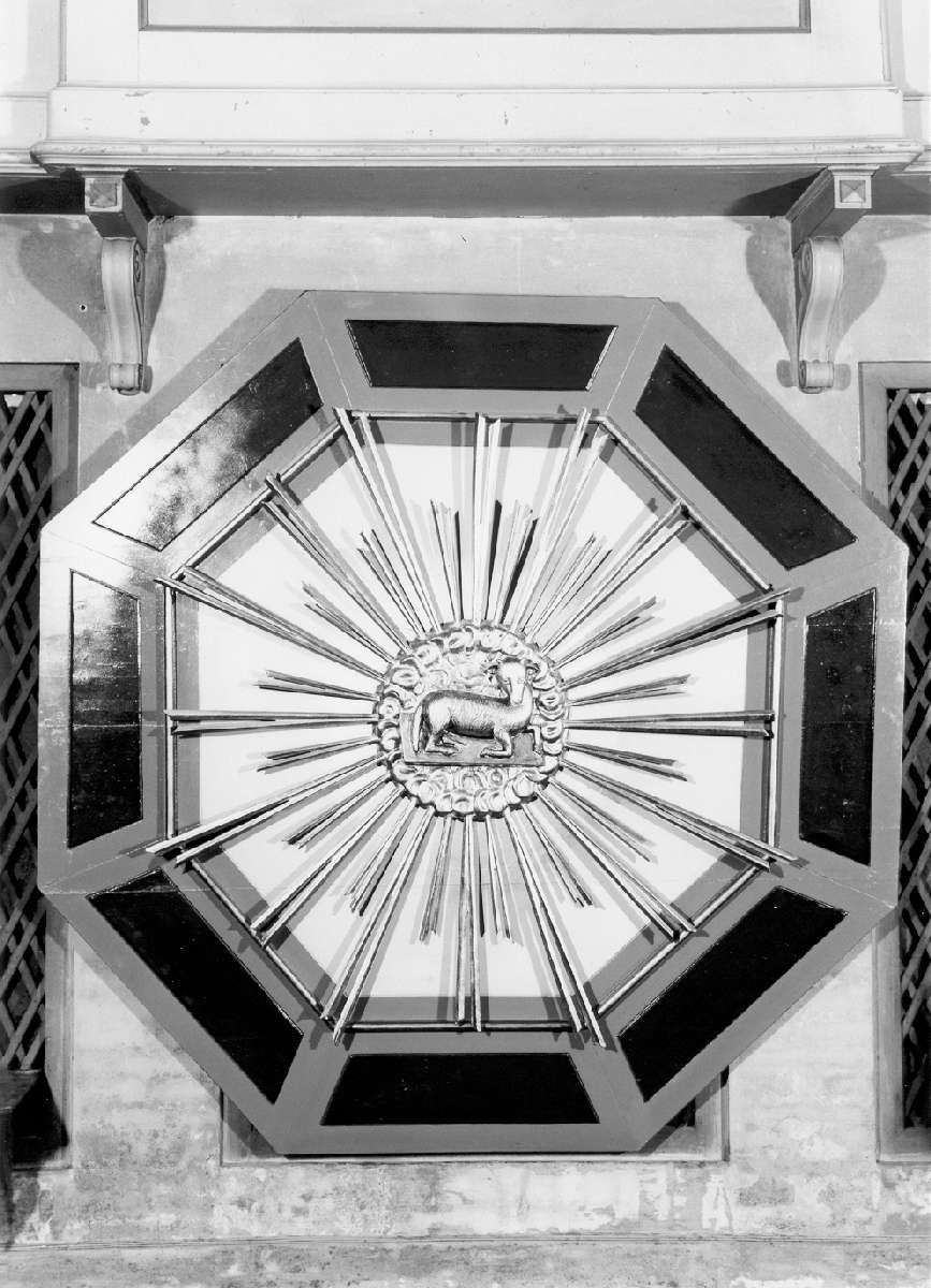 Agnus Dei (targa devozionale) di Beneventi Domenico (sec. XIX)