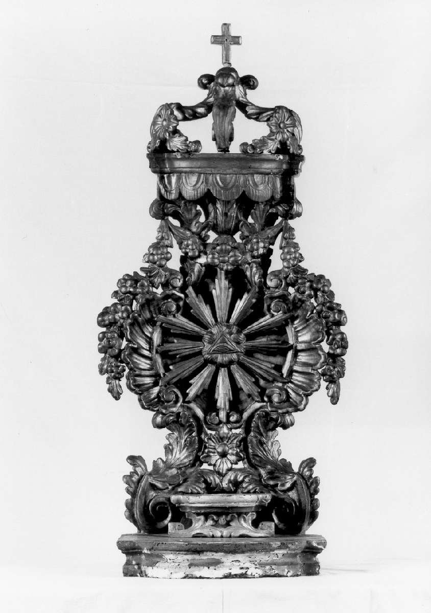 tronetto per esposizione eucaristica - manifattura emiliana (metà sec. XIX)