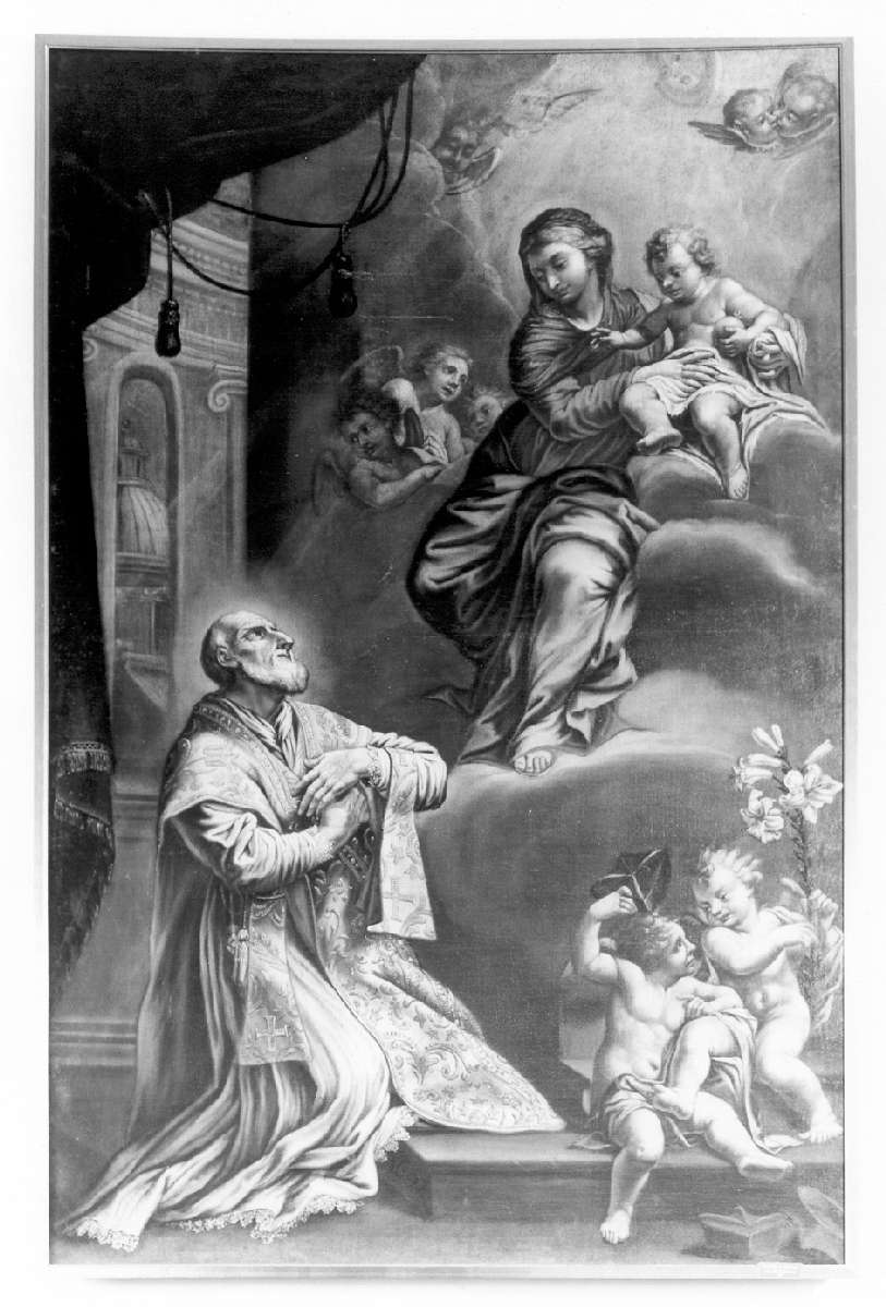 apparizione della Madonna con Bambino a San Filippo Neri (dipinto) - ambito emiliano (primo quarto sec. XVIII)