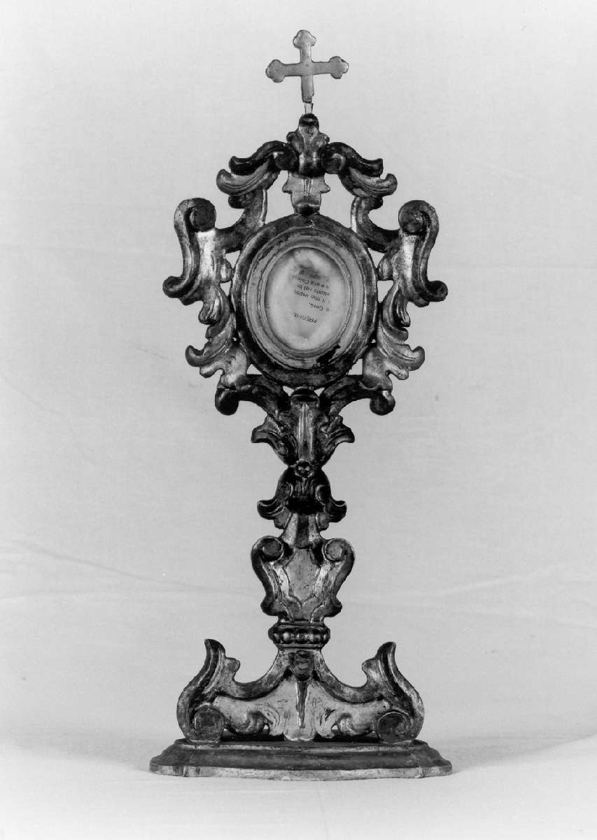 reliquiario - a ostensorio, serie - manifattura emiliana (seconda metà sec. XVIII)
