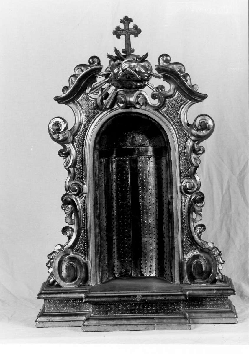 tronetto per esposizione eucaristica - manifattura emiliana (seconda metà sec. XIX)