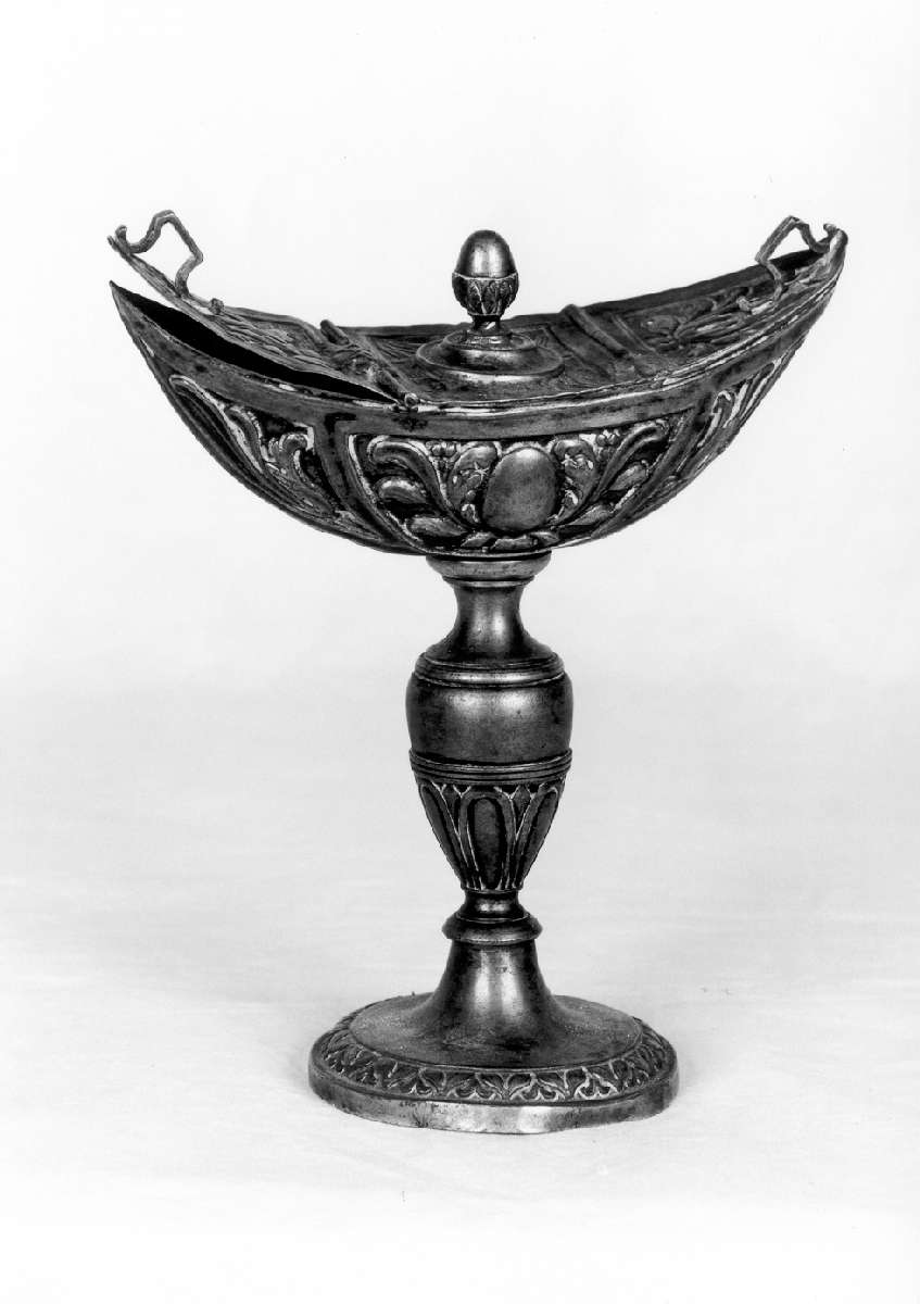 navicella portaincenso - manifattura emiliana (metà sec. XIX)