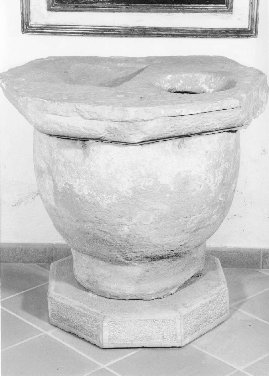 fonte battesimale - manifattura reggiana (sec. XVII)