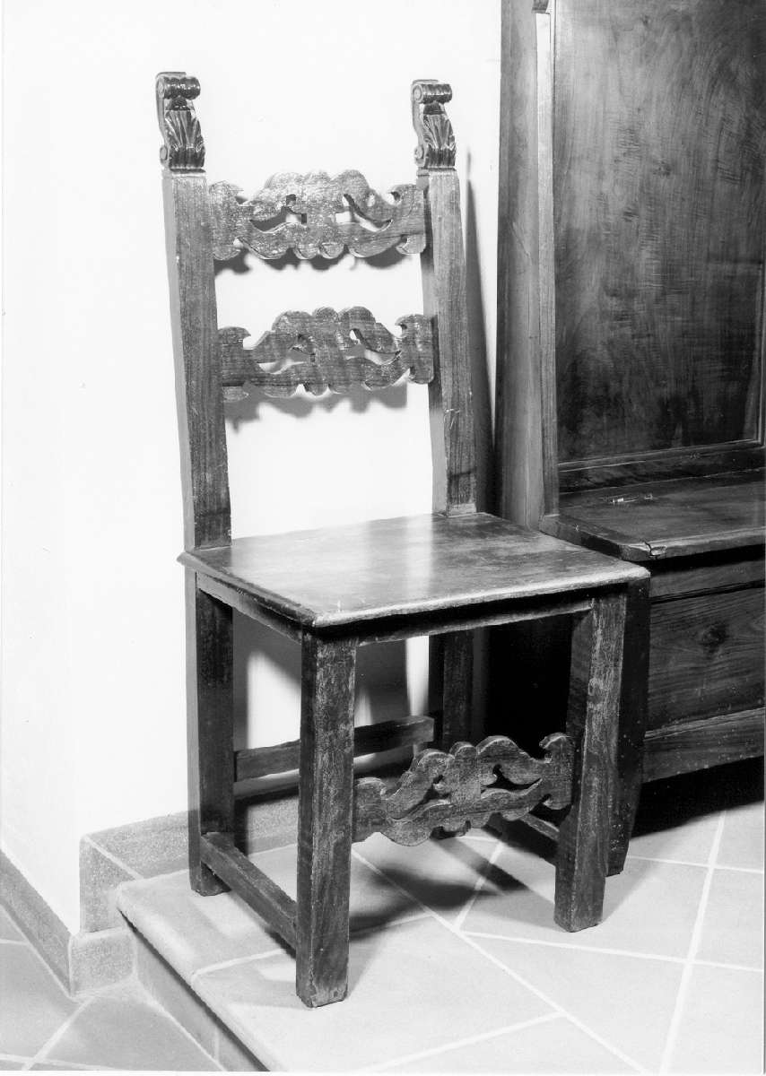 sedia, serie - manifattura reggiana (sec. XVII)