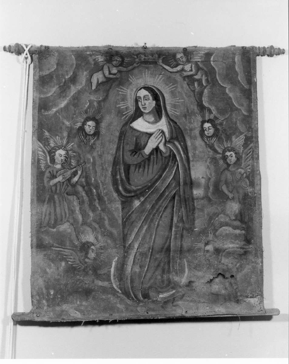 Madonna Immacolata; Monogramma mariano (banda processionale) - ambito reggiano (seconda metà sec. XIX)