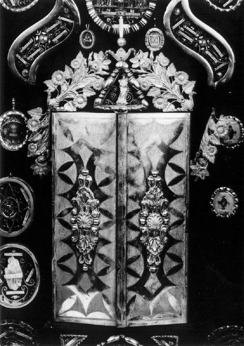 reliquiario architettonico - ad altarolo - manifattura reggiana (sec. XIX)