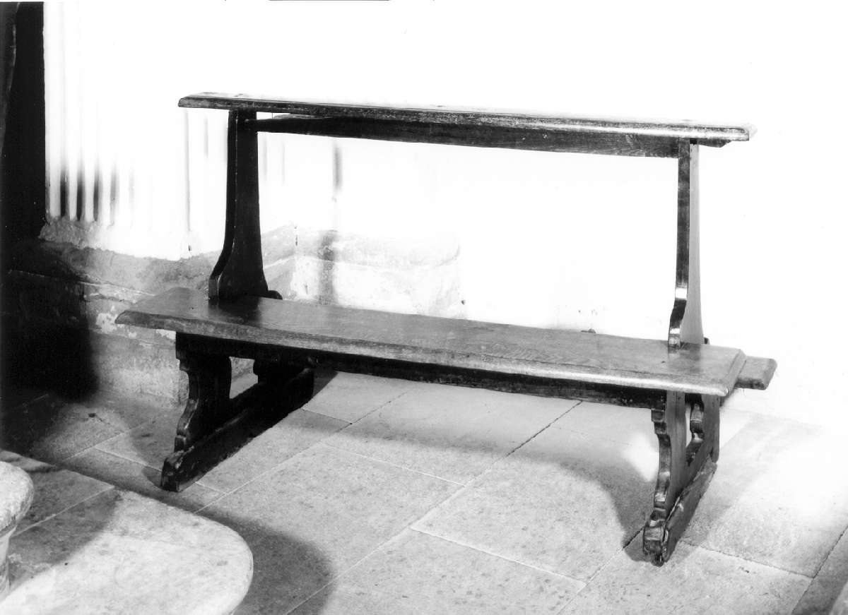 banco da chiesa, serie - manifattura reggiana (seconda metà sec. XIX)