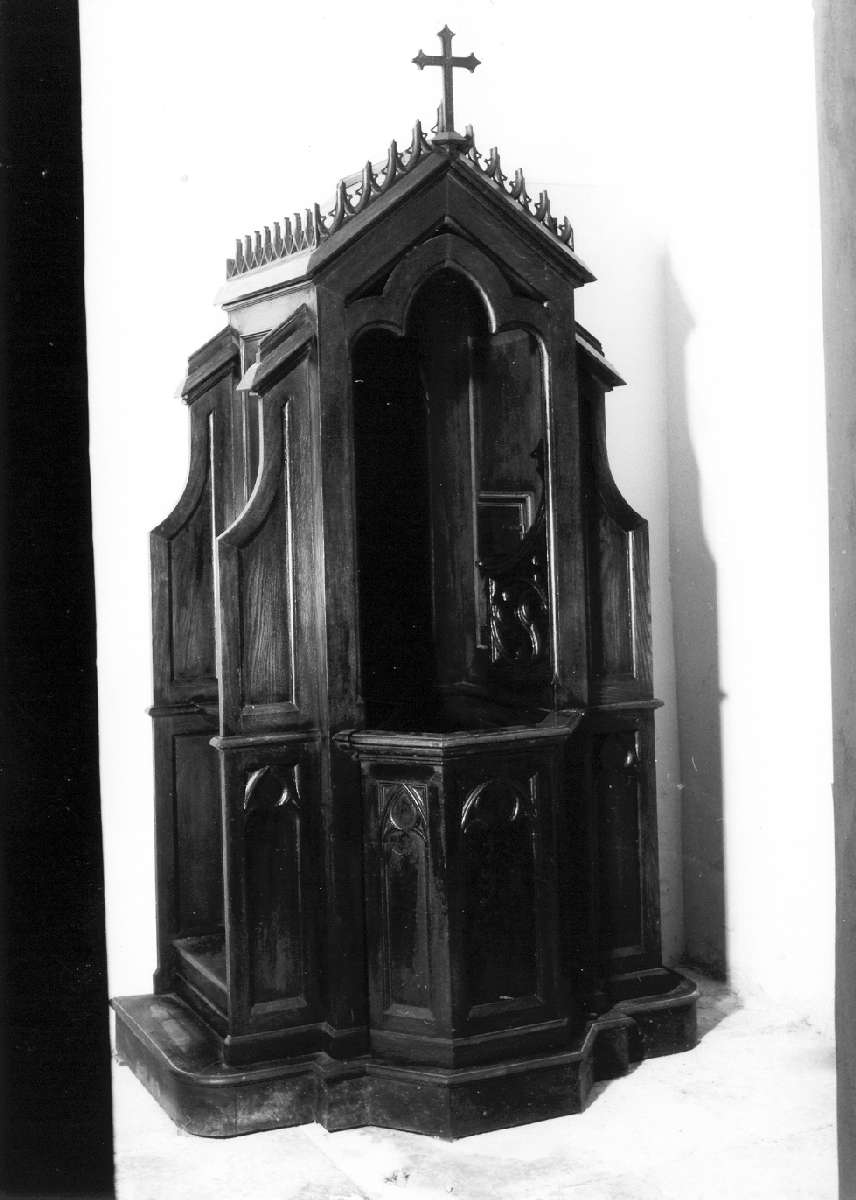 confessionale - manifattura reggiana (primo quarto sec. XX)