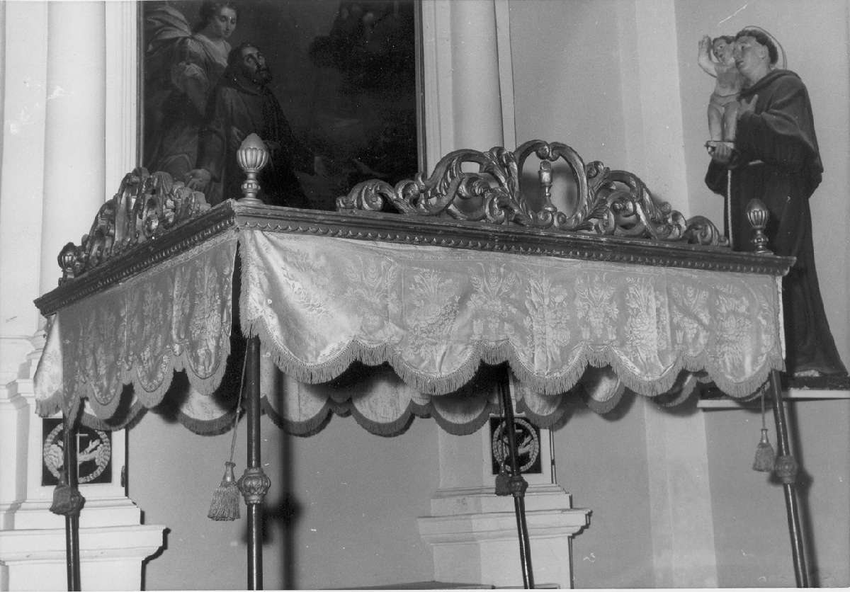 baldacchino processionale - manifattura emiliana (metà sec. XIX)