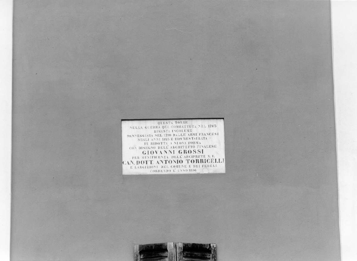 lapide celebrativa - manifattura modenese (sec. XIX)