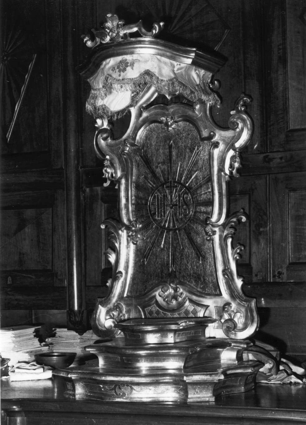 tronetto per esposizione eucaristica - manifattura reggiana (seconda metà sec. XVIII)