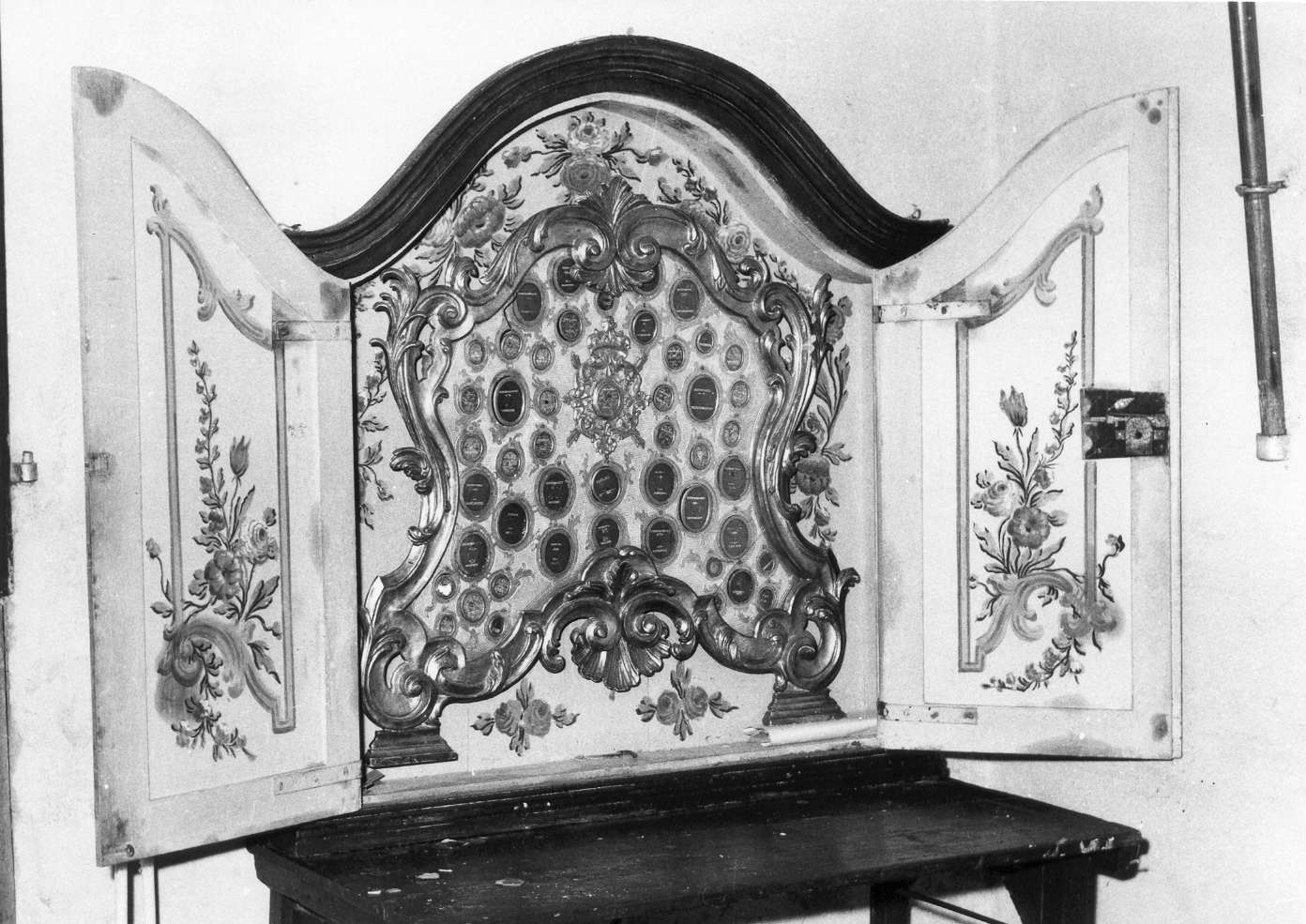 reliquiario - a tabella - manifattura emiliana (sec. XVIII)